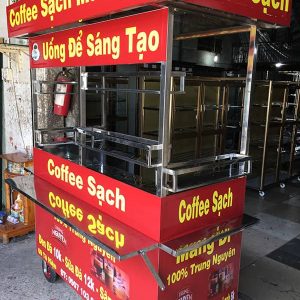 xe inox bán cà phê